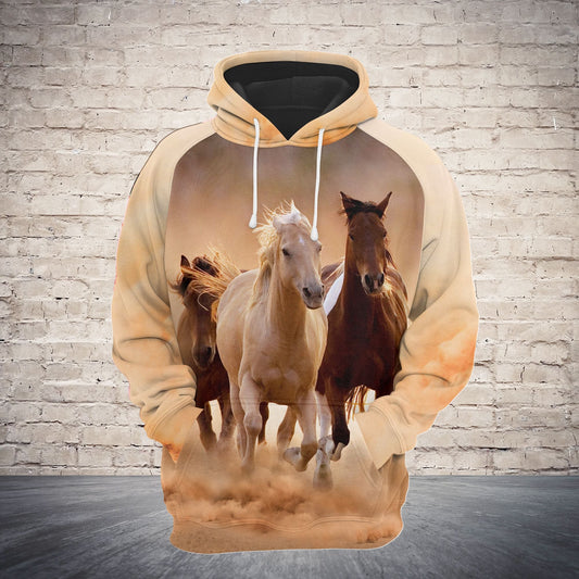 Horse Running Pullover Premium Hoodie, Perfect Outfit For Men And Women On Christmas New Year Autumn Winter
