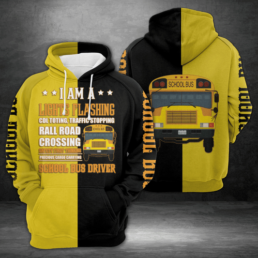 Bus Driver Pullover Premium Hoodie I Am A Lights Flashing, Perfect Outfit For Men And Women On Christmas New Year Autumn Winter