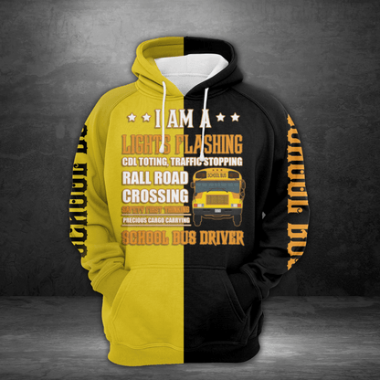 Bus Driver Pullover Premium Hoodie I Am A Lights Flashing, Perfect Outfit For Men And Women On Christmas New Year Autumn Winter