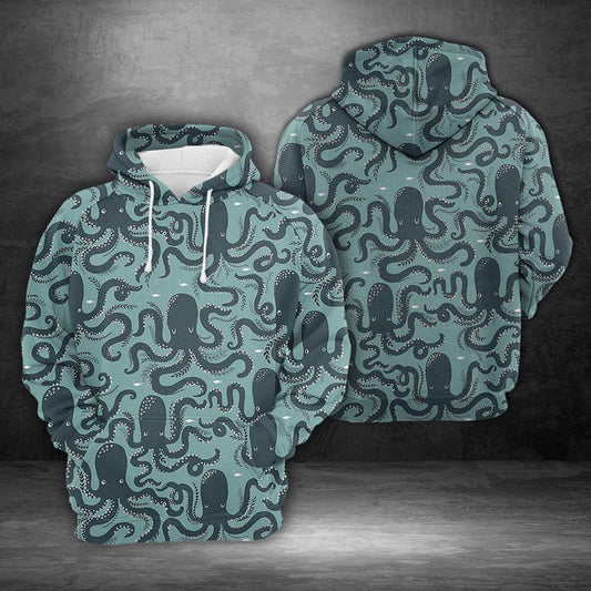 Octopus Pattern Pullover Premium Hoodie, Perfect Outfit For Men And Women On Christmas New Year Autumn Winter