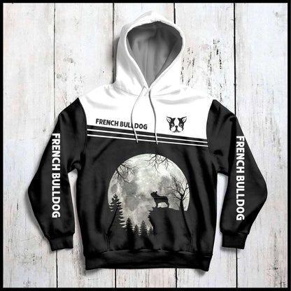 French Bulldog & Moon Lover Pullover Premium Hoodie, Perfect Outfit For Men And Women On Christmas New Year Autumn Winter