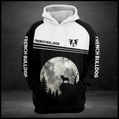 French Bulldog & Moon Lover Pullover Premium Hoodie, Perfect Outfit For Men And Women On Christmas New Year Autumn Winter