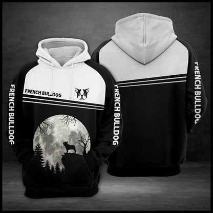 French Bulldog & Moon Lover Pullover Premium Hoodie, Perfect Outfit For Men And Women On Christmas New Year Autumn Winter