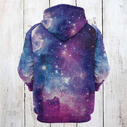 Butterfly Purple Galaxy Pullover Premium Hoodie Freedom, Perfect Outfit For Men And Women On Christmas New Year Autumn Winter