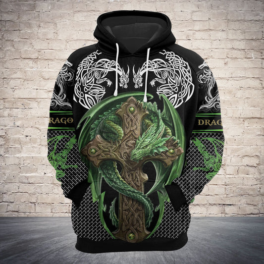 Cross Dragon Legend Pullover Premium Hoodie, Perfect Outfit For Men And Women On Christmas New Year Autumn Winter