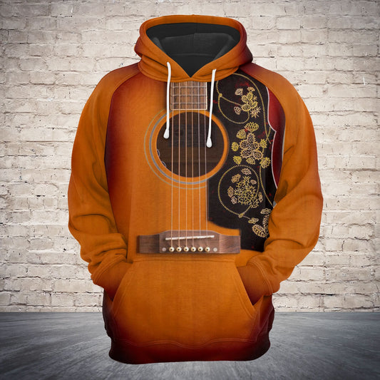 Floral Guitar Pullover Premium Hoodie, Perfect Outfit For Men And Women On Christmas New Year Autumn Winter