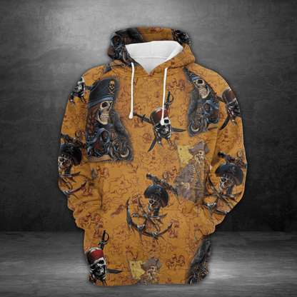 Pirates Skeleton Pullover Premium Hoodie, Perfect Outfit For Men And Women On Christmas New Year Autumn Winter