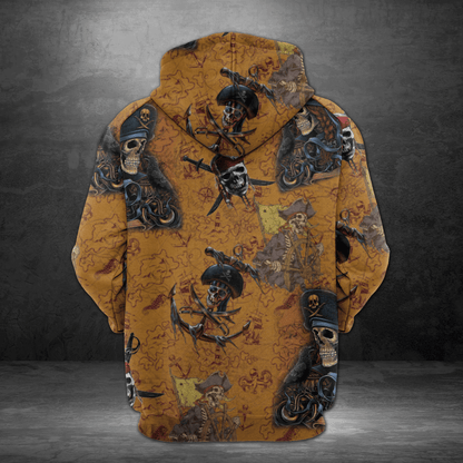 Pirates Skeleton Pullover Premium Hoodie, Perfect Outfit For Men And Women On Christmas New Year Autumn Winter