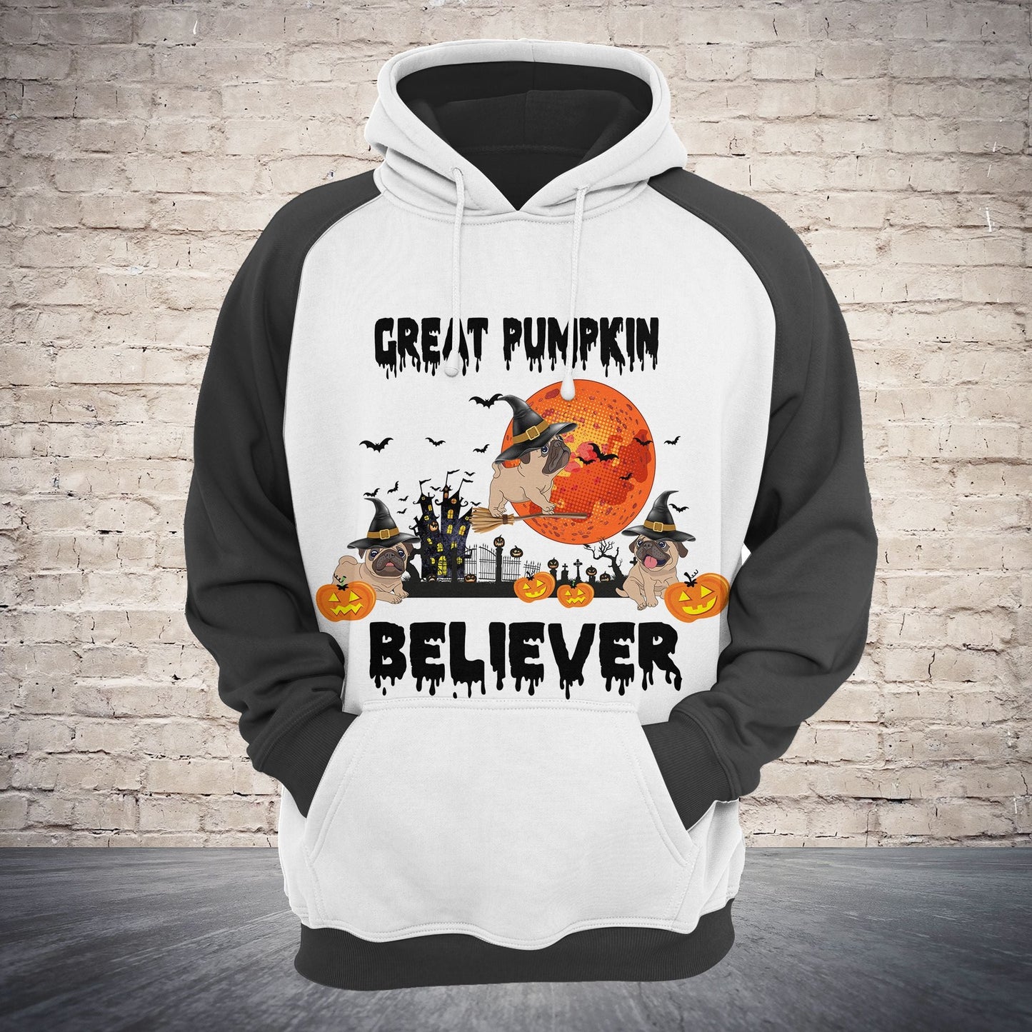 Pug Love Halloween Pullover Premium Hoodie, Perfect Outfit For Men And Women On Christmas New Year Autumn Winter