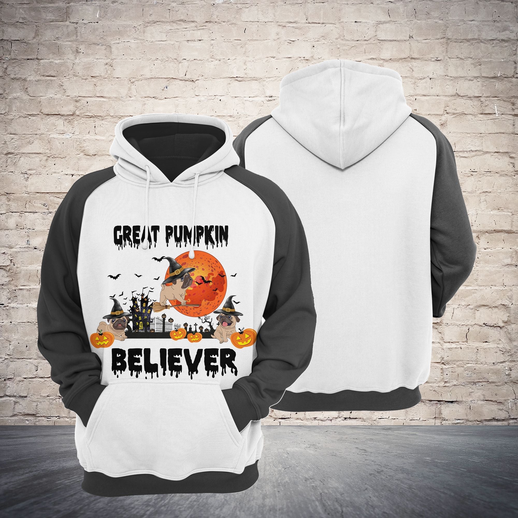 Pug Love Halloween Pullover Premium Hoodie, Perfect Outfit For Men And Women On Christmas New Year Autumn Winter