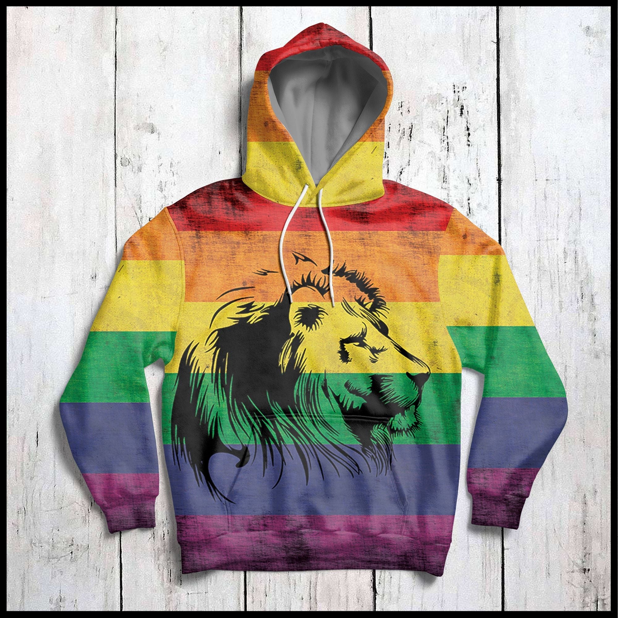 Lion LGBT Pullover Premium Hoodie, Perfect Outfit For Men And Women On Christmas New Year Autumn Winter