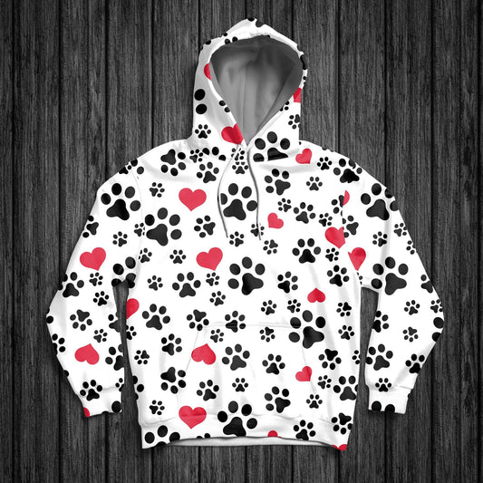 Dog Paws Christmas Pullover  Premium Hoodie, Perfect Outfit For Men And Women On Christmas New Year Autumn Winter