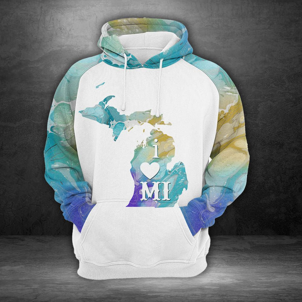 Michigan Map Pullover Premium Hoodie, Perfect Outfit For Men And Women On Christmas New Year Autumn Winter