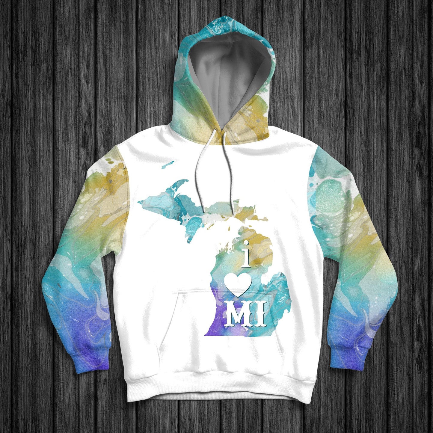 Michigan Map Pullover Premium Hoodie, Perfect Outfit For Men And Women On Christmas New Year Autumn Winter