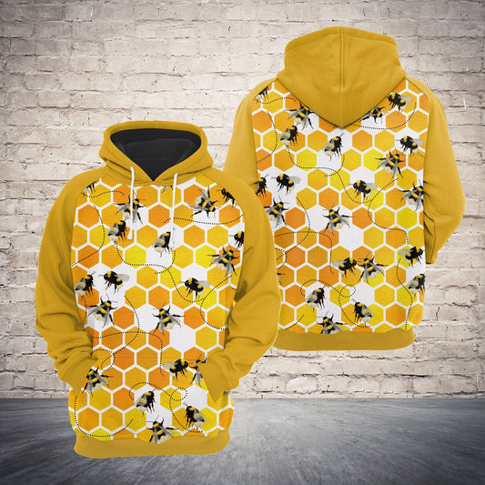 Beehive Pattern Pullover Premium Hoodie , Perfect Outfit For Men And Women On Christmas New Year Autumn Winter