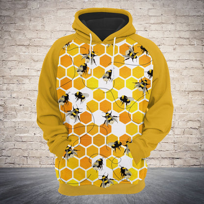Beehive Pattern Pullover Premium Hoodie , Perfect Outfit For Men And Women On Christmas New Year Autumn Winter