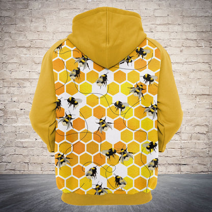 Beehive Pattern Pullover Premium Hoodie , Perfect Outfit For Men And Women On Christmas New Year Autumn Winter