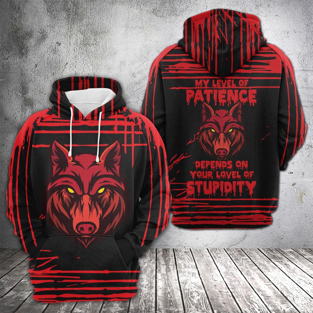 Red Wolf Pullover Premium Hoodie, Perfect Outfit For Men And Women On Christmas New Year Autumn Winter