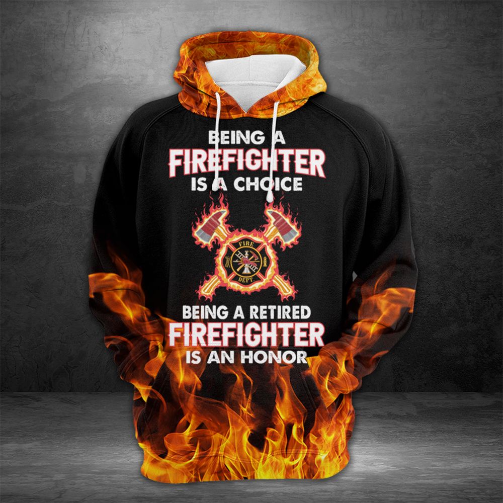 Firefighter Pullover Premium Hoodie Being Firefighter Is A Choice, Perfect Outfit For Men And Women On Christmas New Year Autumn Winter