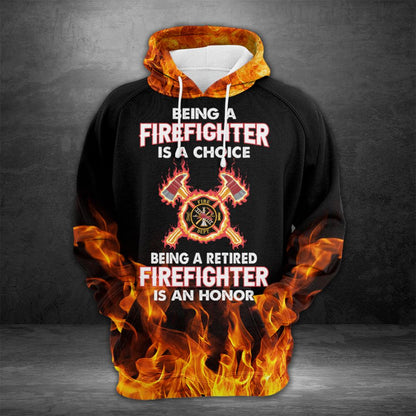Firefighter Pullover Premium Hoodie Being Firefighter Is A Choice, Perfect Outfit For Men And Women On Christmas New Year Autumn Winter