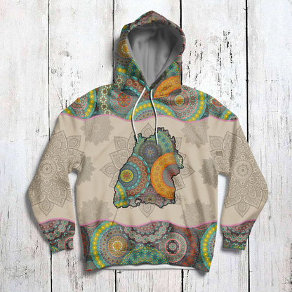 Awesome Baden-Württemberg Mandala Pullover Halloween Premium Hoodie, Perfect Outfit For Men And Women On Christmas New Year Autumn Winter