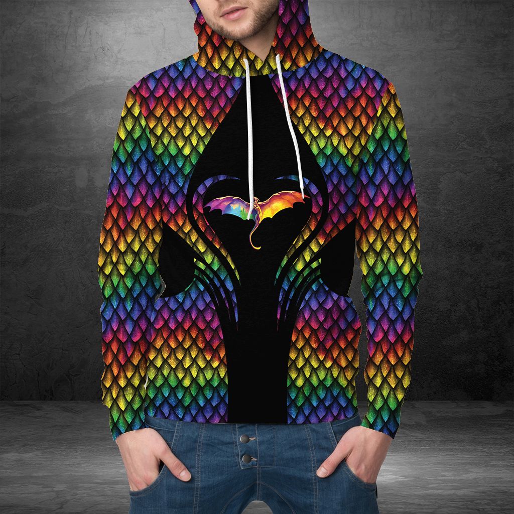 Rainbow Dragon Pullover Premium Hoodie, Perfect Outfit For Men And Women On Christmas New Year Autumn Winter