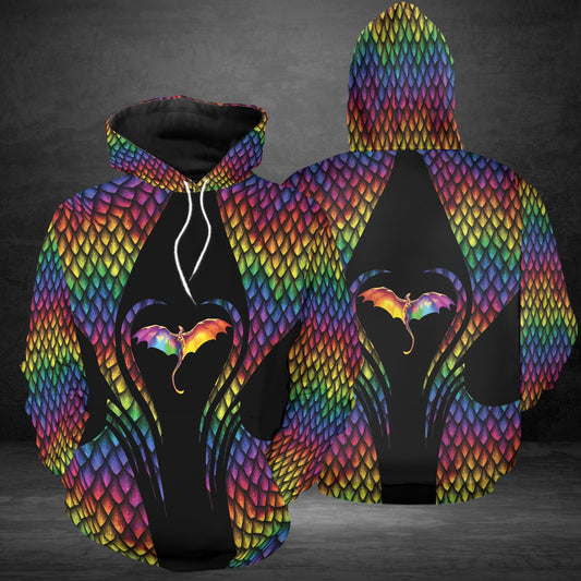 Rainbow Dragon Pullover Premium Hoodie, Perfect Outfit For Men And Women On Christmas New Year Autumn Winter