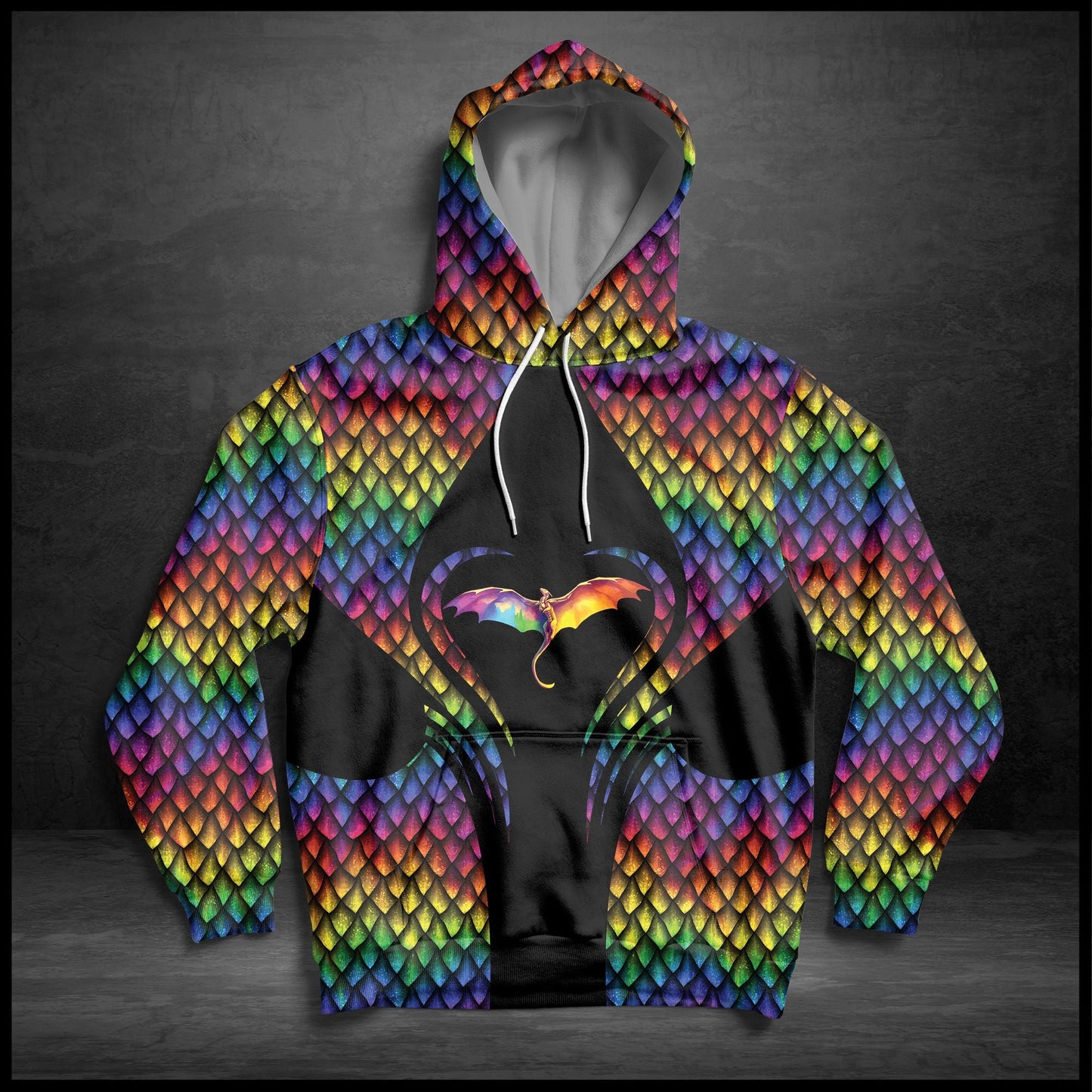 Rainbow Dragon Pullover Premium Hoodie, Perfect Outfit For Men And Women On Christmas New Year Autumn Winter