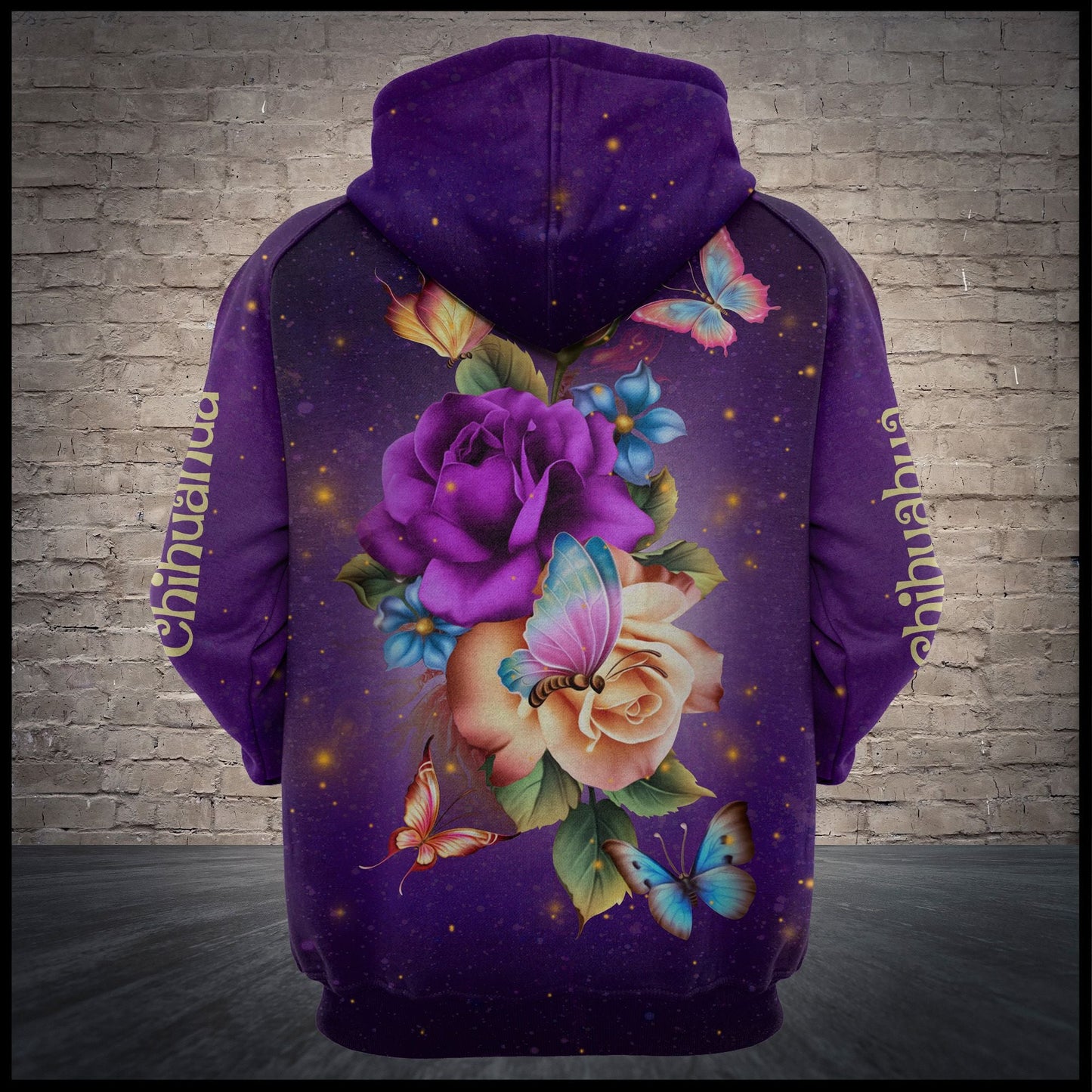 Chihuahua Flower Pullover Premium Hoodie, Perfect Outfit For Men And Women On Christmas New Year Autumn Winter