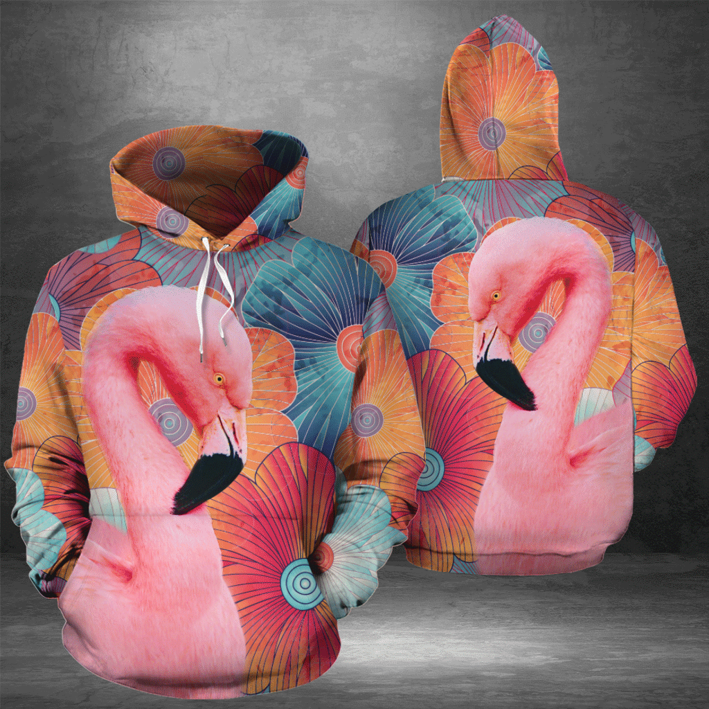 Beautiful Flamingo Pullover Premium Hoodie , Perfect Outfit For Men And Women On Christmas New Year Autumn Winter