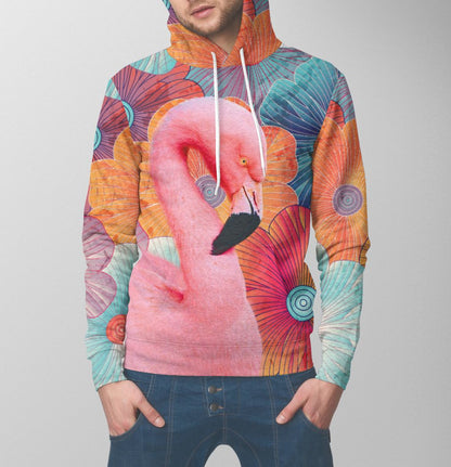 Beautiful Flamingo Pullover Premium Hoodie , Perfect Outfit For Men And Women On Christmas New Year Autumn Winter