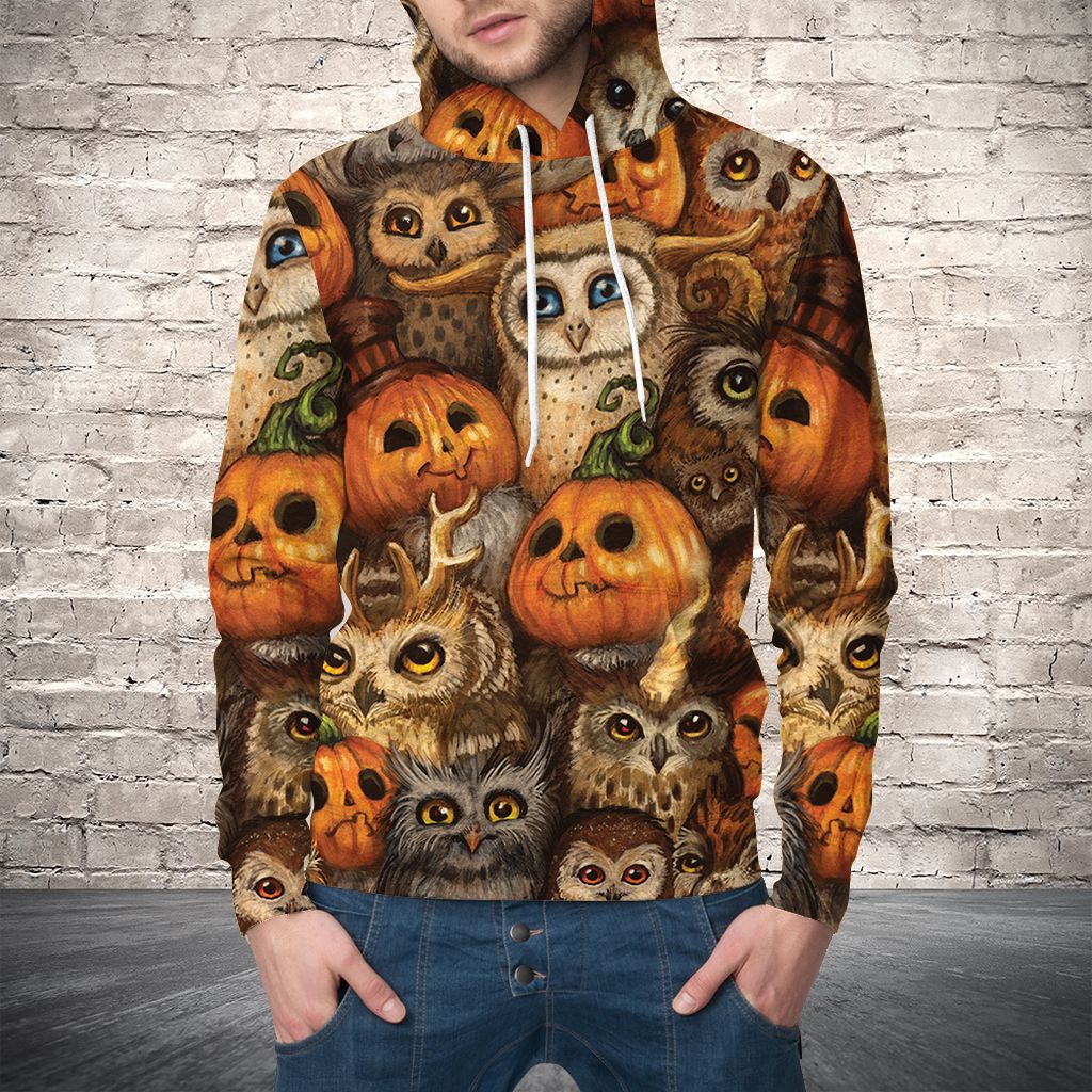 Owl Halloween Pullover Premium Hoodie, Perfect Outfit For Men And Women On Christmas New Year Autumn Winter