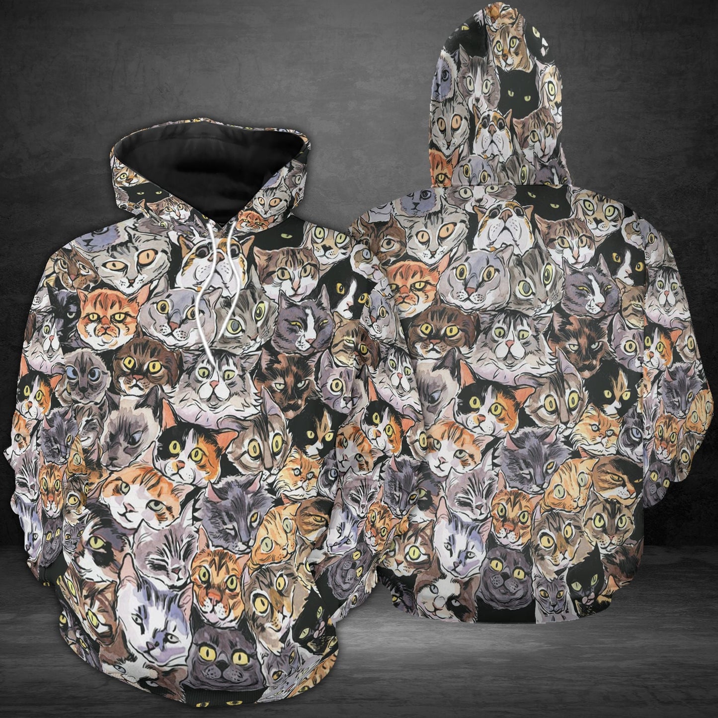 Meow Meow Cats Pullover Premium Hoodie, Perfect Outfit For Men And Women On Christmas New Year Autumn Winter
