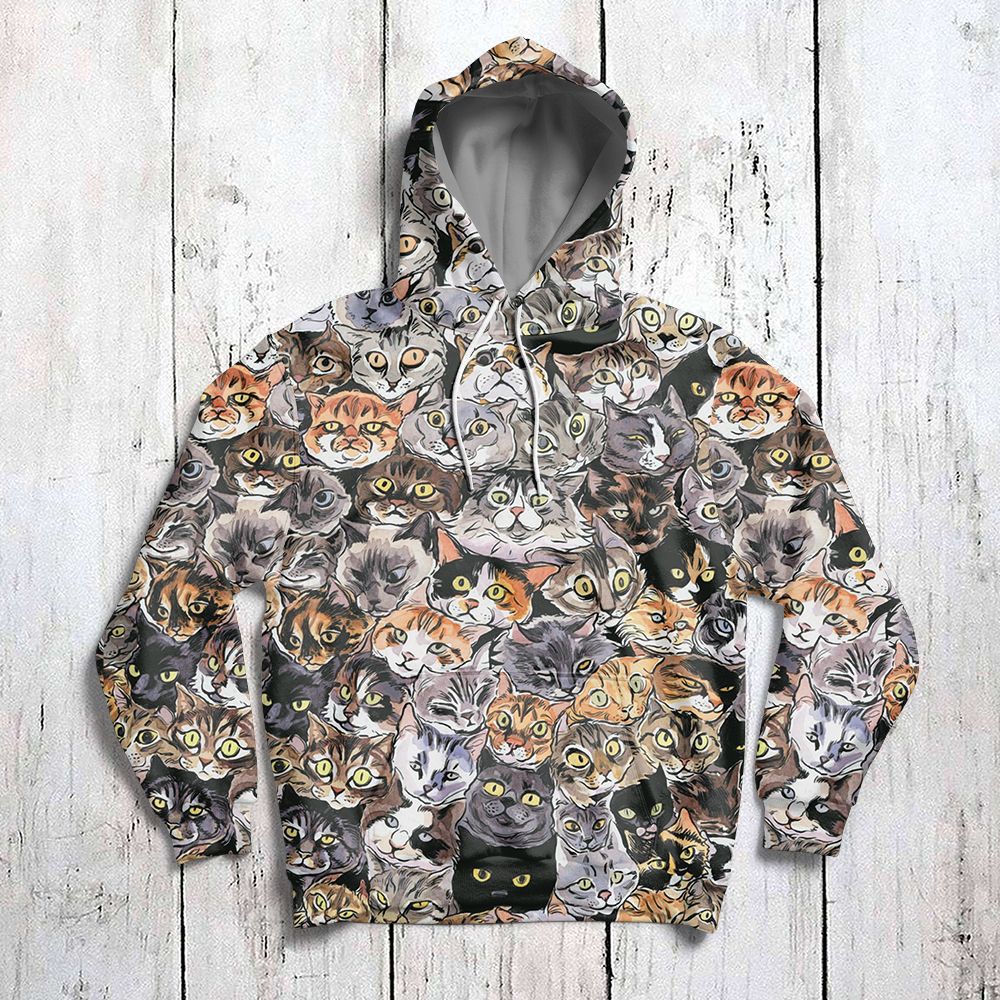 Meow Meow Cats Pullover Premium Hoodie, Perfect Outfit For Men And Women On Christmas New Year Autumn Winter