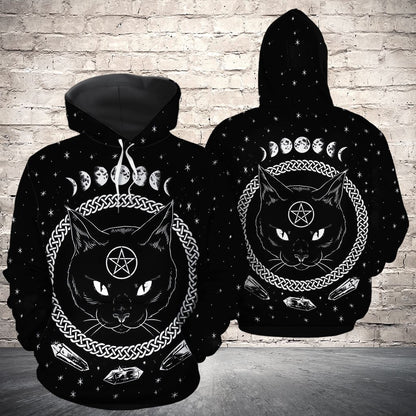 Black Cat Witch Pullover Premium Hoodie, Perfect Outfit For Men And Women On Christmas New Year Autumn Winter