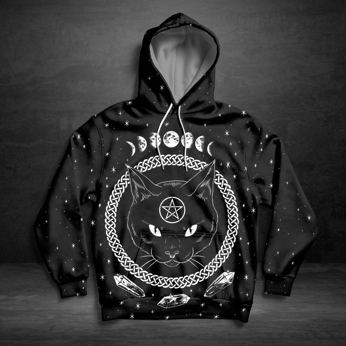 Black Cat Witch Pullover Premium Hoodie, Perfect Outfit For Men And Women On Christmas New Year Autumn Winter