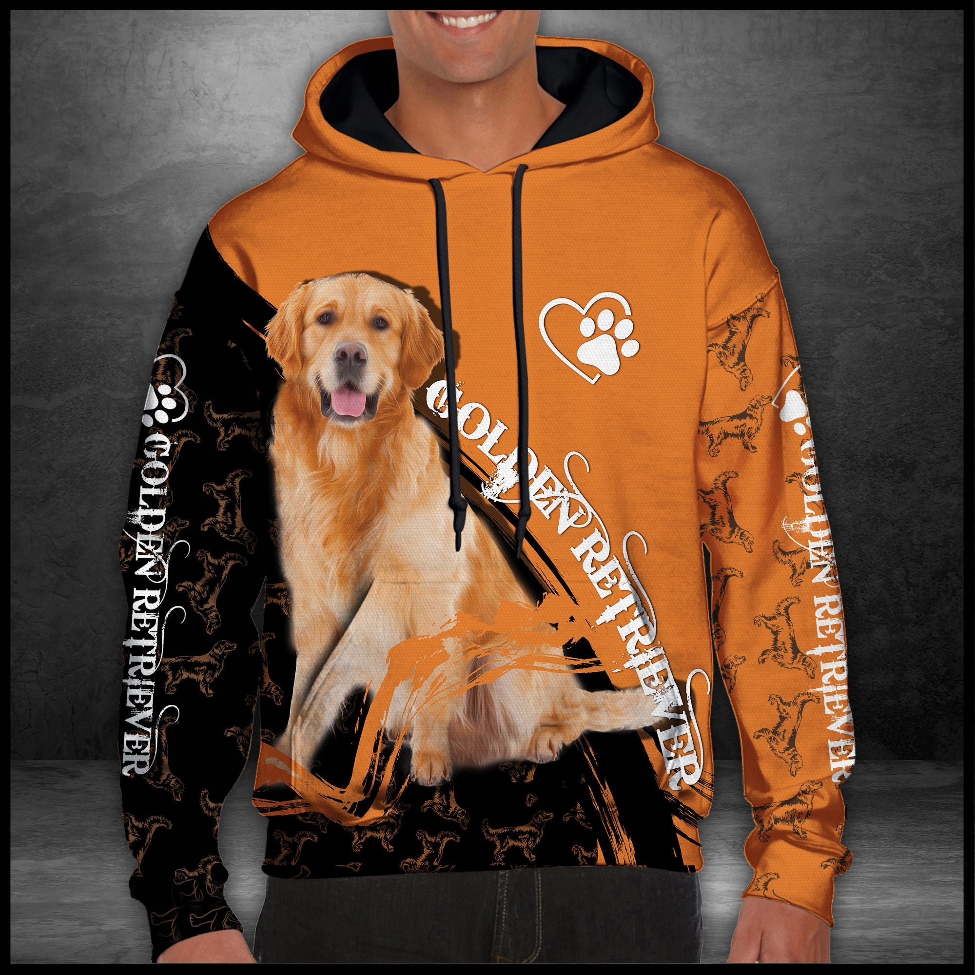 Golden Retriever Autumn Pullover Premium Hoodie, Perfect Outfit For Men And Women On Christmas New Year Autumn Winter