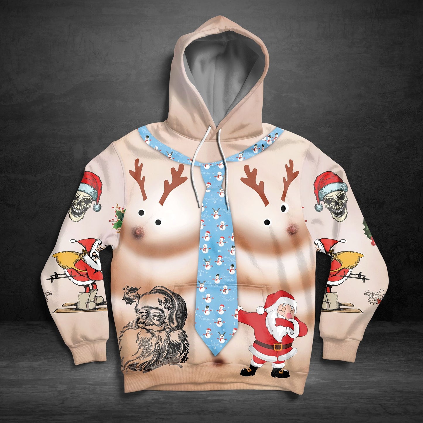 Christmas Muscle Awesome Pullover Premium Hoodie, Perfect Outfit For Men And Women On Christmas New Year Autumn Winter