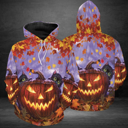 Awesome Black Cat Halloween Premium Hoodie, Perfect Outfit For Men And Women On Christmas New Year Autumn Winter