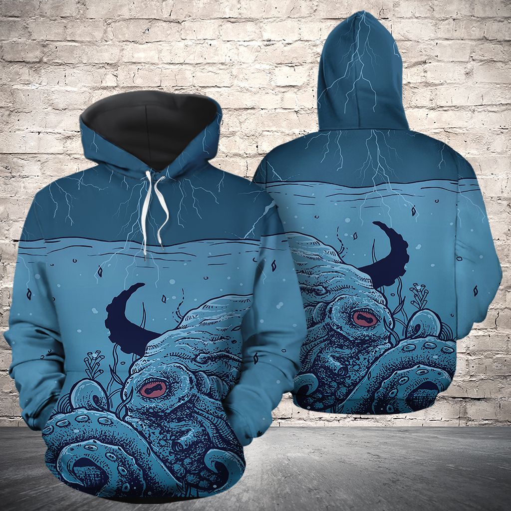 Octopus Underwater World Pullover Premium Hoodie, Perfect Outfit For Men And Women On Christmas New Year Autumn Winter