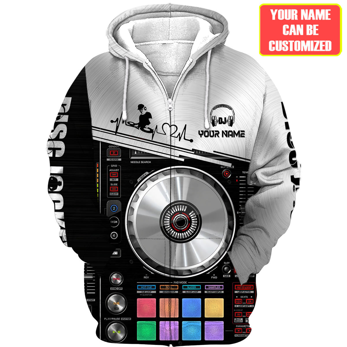 Personalized Name DJ Shirts - Custom Name Disc Jockey Shirts, Colorful DJ Talble Shirts, Perfect DJ Shirts for Men & Women