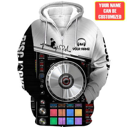 Personalized Name DJ Shirts - Custom Name Disc Jockey Shirts, Colorful DJ Talble Shirts, Perfect DJ Shirts for Men & Women