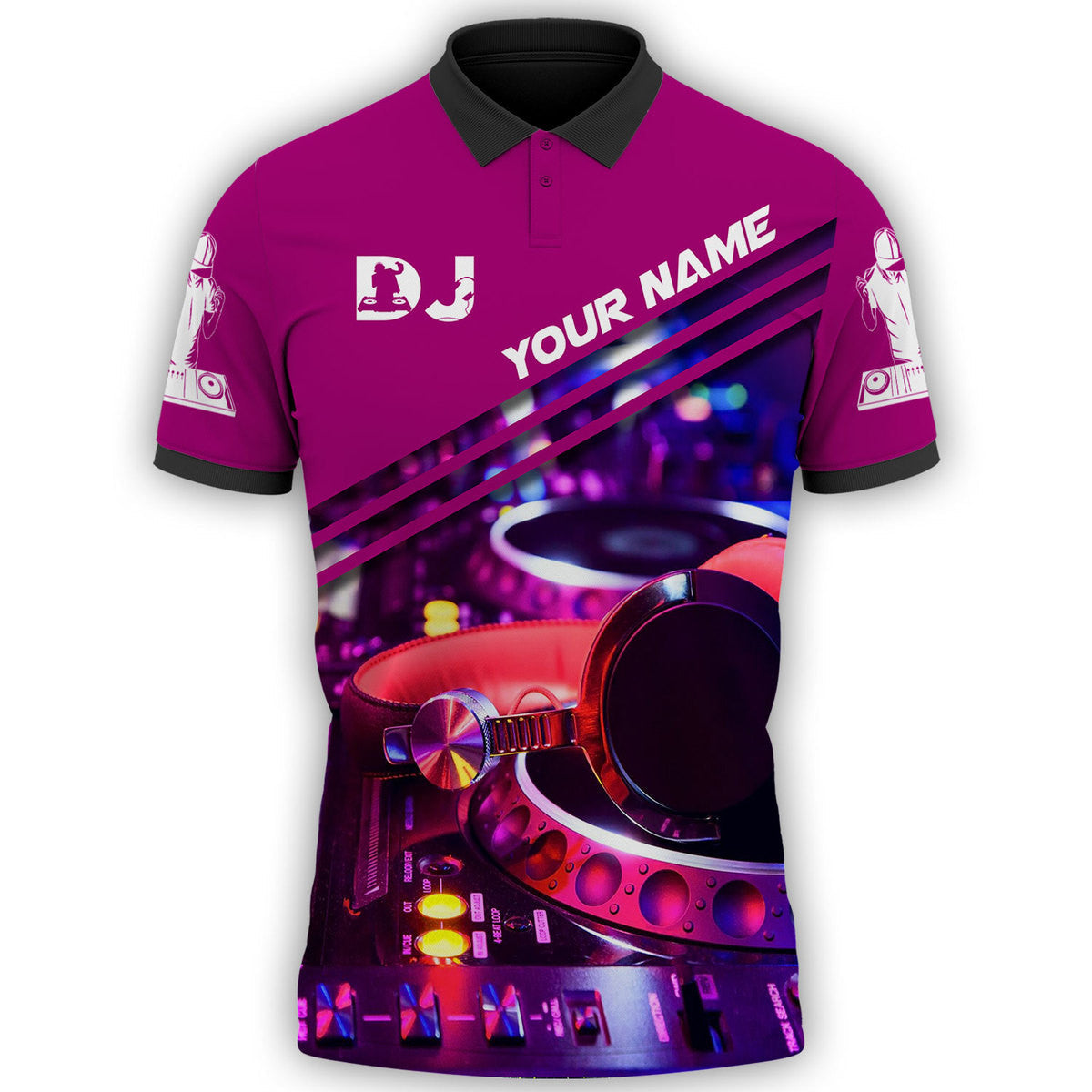 Personalized Name Disc Jockey Shirts - Custom Name DJ Shirts, DJ Clothing, Deejay Red Clothings, Perfect DJ Shirts for Men & Women