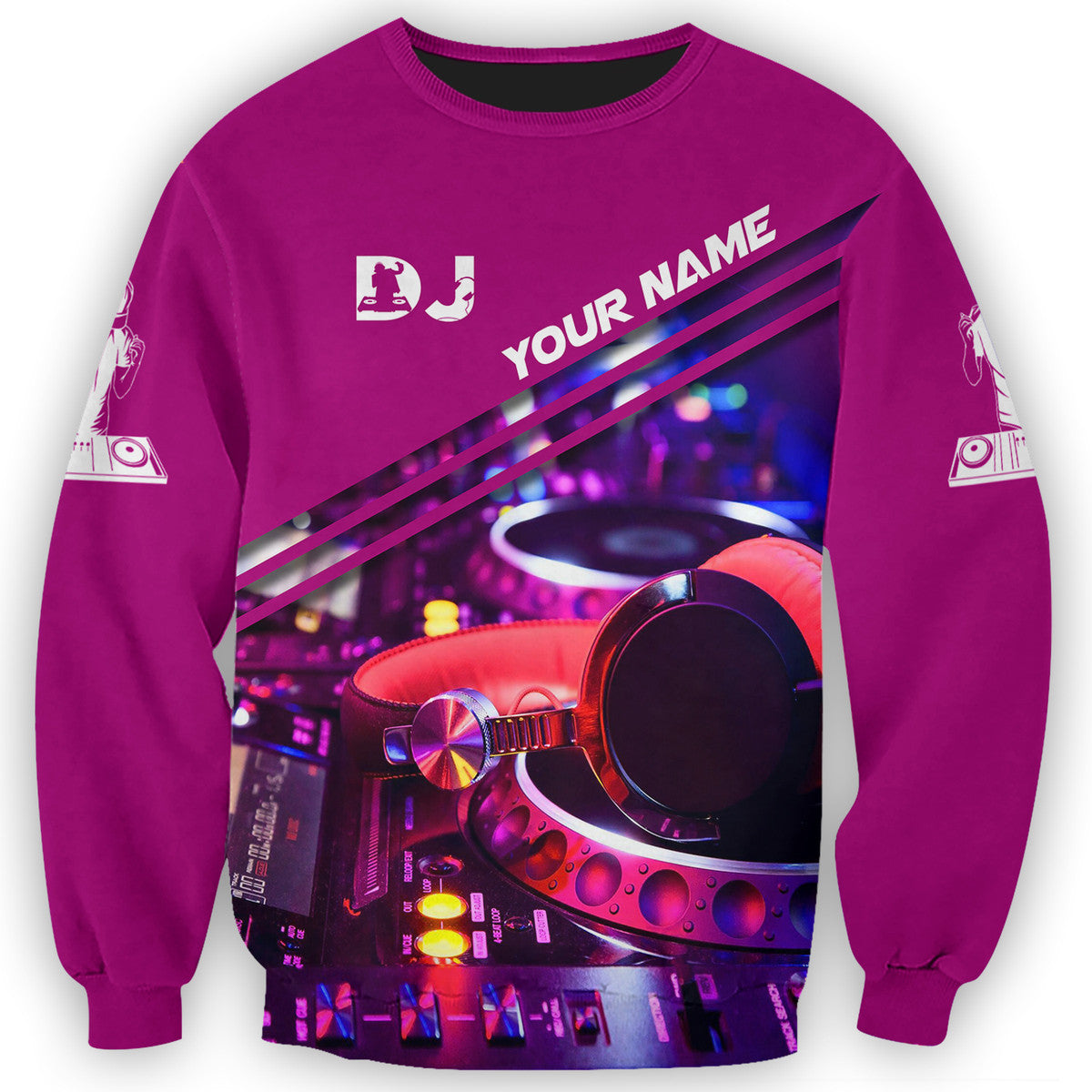 Personalized Name Disc Jockey Shirts - Custom Name DJ Shirts, DJ Clothing, Deejay Red Clothings, Perfect DJ Shirts for Men & Women