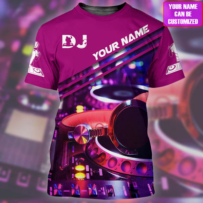 Personalized Name Disc Jockey Shirts - Custom Name DJ Shirts, DJ Clothing, Deejay Red Clothings, Perfect DJ Shirts for Men & Women