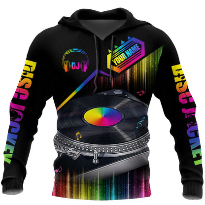 Personalized Name DJ Shirts - Custom Name Disc Jockey Shirts, Colorful Neon DJ Shirts, Perfect DJ Shirts for Men & Women