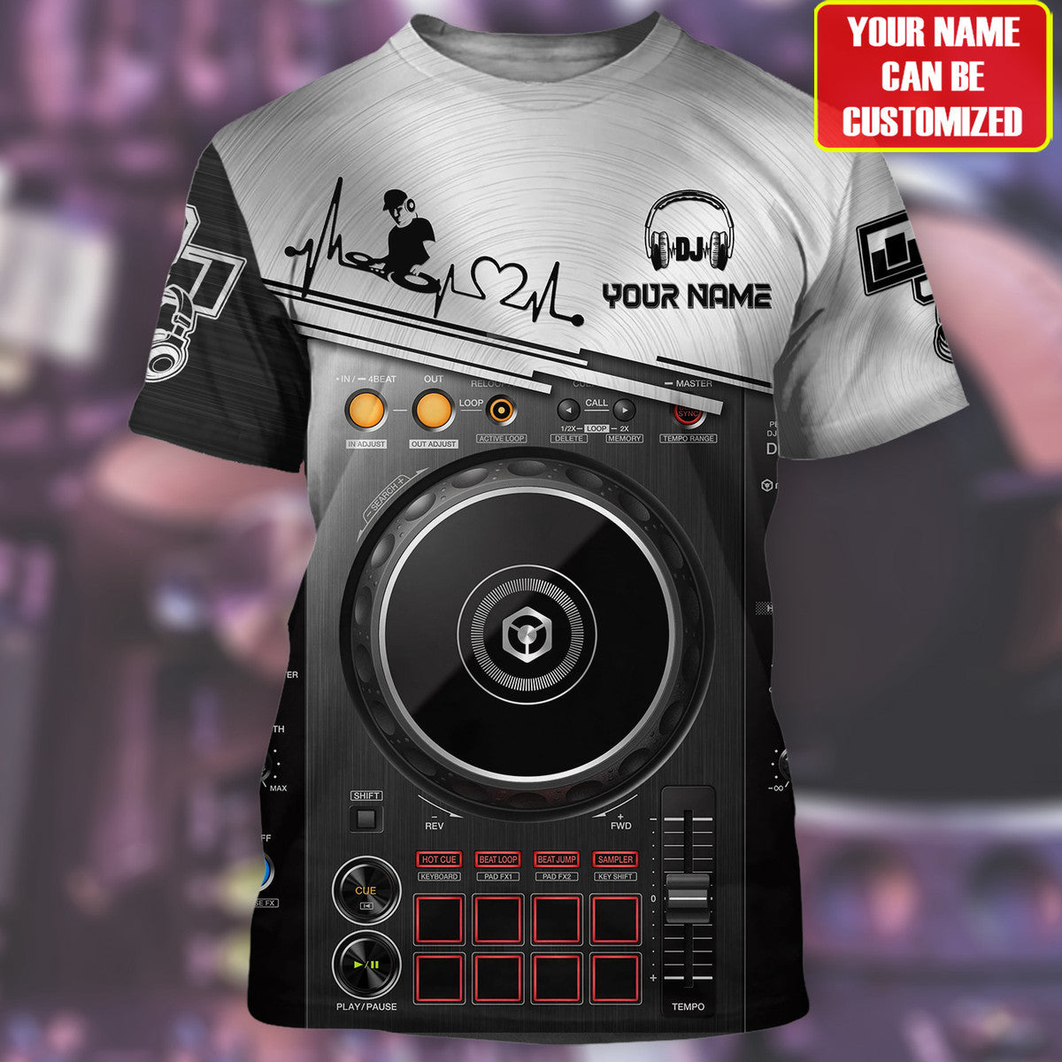 Personalized Name Disc Jockey Shirts - Custom Name DJ Shirts, Deezay Gear Black Clothes, Perfect DJ Shirts for Men & Women