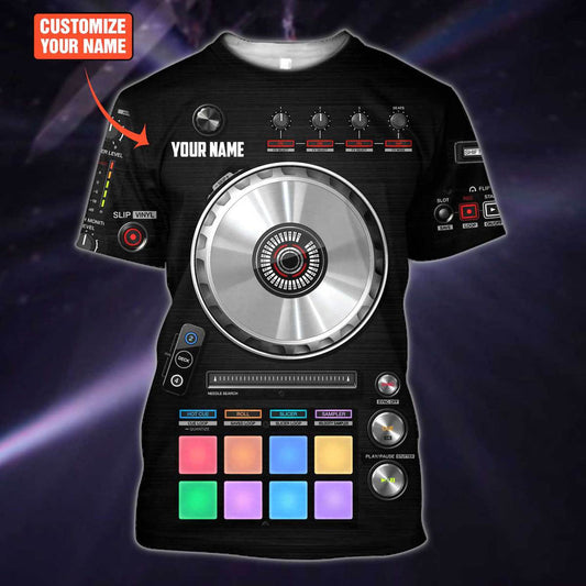 Personalized Name Disc Jockey Shirts - Custom Name DJ Shirts, Deejay Table Shirts, Perfect DJ Shirts for Men & Women