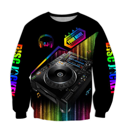 Personalized Name Disc Jockey Shirts - Custom Name DJ Shirts, Deezay Rainbow Shirts, Perfect DJ Shirts for Men & Women