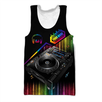 Personalized Name Disc Jockey Shirts - Custom Name DJ Shirts, Deezay Rainbow Shirts, Perfect DJ Shirts for Men & Women